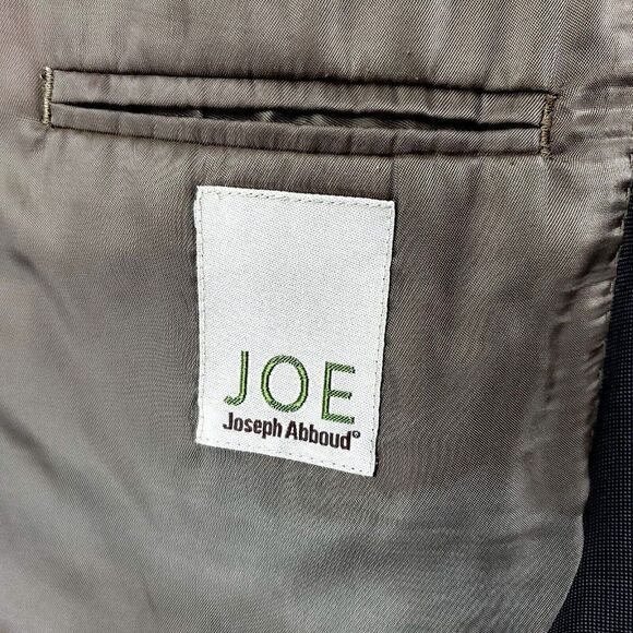 Joe Joseph Abboud Wool 2 Button Blazer 42R Beige Nailshead Jacket - Picture 7 of 10